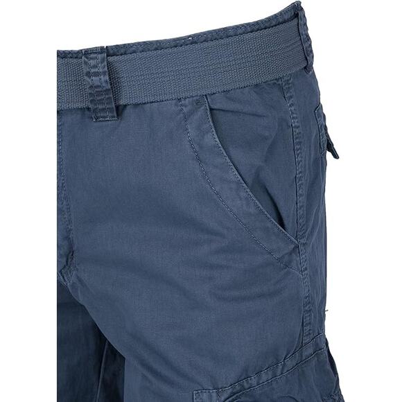 X-RAY Men's Belted Snap Detail Cargo Shorts Majolica Blue, Size 38 - Picture 3 of 8